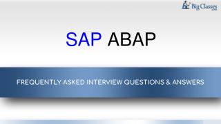 Top 10 Sap abap faqs - www.bigclasses.com