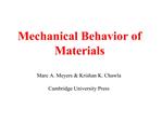 Mechanical Behavior of Materials