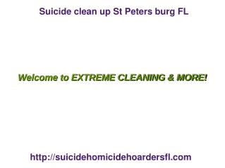 Suicide clean up St Peters burg FL