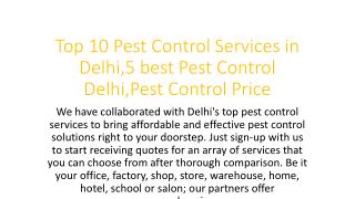 Top 10 Pest Control Services in Delhi,5 best Pest Control Delhi,Pest Control Price