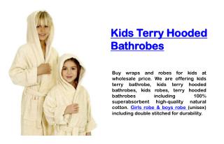 Kids Terry Hooded Bathrobes