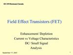 Field Effect Transistors FET