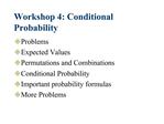 Workshop 4: Conditional Probability