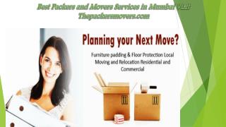Reputed and Best Packers and Movers Services Visit Thepackersmovers.com