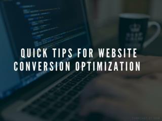 Quick Tips For Website Conversion Optimization | Newton Consulting