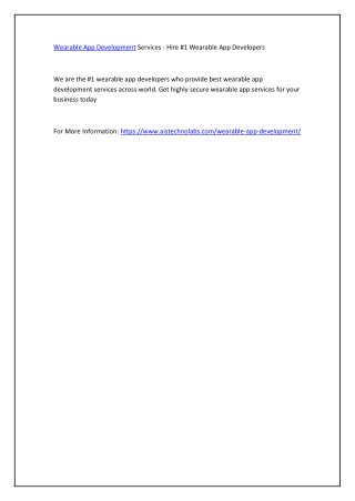 Wearable App Development Services - Hire #1 Wearable App Developers