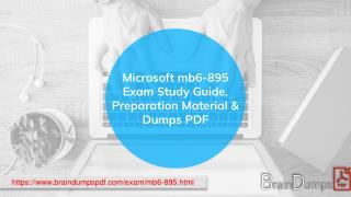Microsoft mb6-895 Exam Study Guide