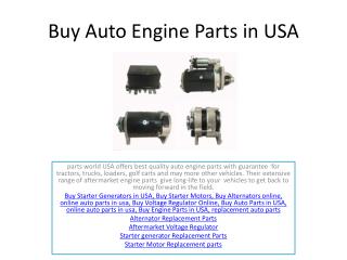 Buy Auto Engine Parts in USA
