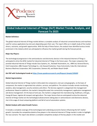 Industrial Internet Of Things (IIoT) Market: Provide Assurance to the Consumers for Safe and Quality