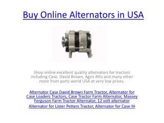 Buy Online Alternators in USA