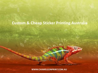 Custom & Cheap Sticker Printing Australia - Chameleon Print Group