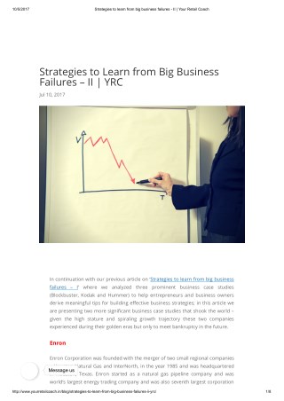 Strategies to Learn from Big Business Failures â€“ II | YRC