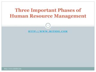 Three Important Phases of Human Resource Management - Distance MBA in HR - Online Management courses