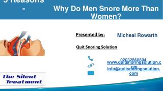 5 Reasons - Why do men snore more than women