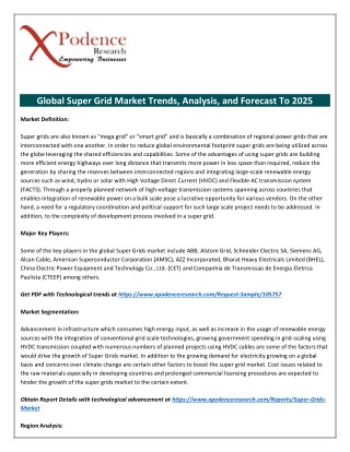 A Deep Analysis of Current and Future Investments in Super Grids Market