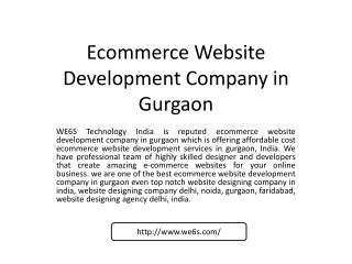 Ecommerce Website Development in Gurgaon