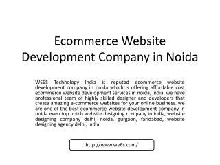 Ecommerce Website Development in Noida