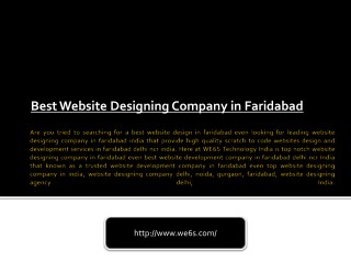 Web Designing in Faridabad