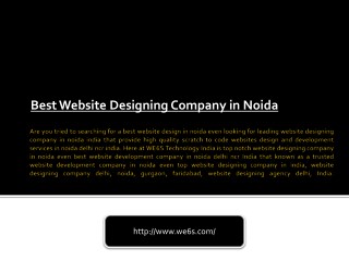 Web Designing in Noida