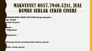 Maknyuss!! 0857.7940.5211, Produsen Bumbu Seblak Ceker Bangka 3