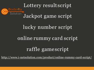 online rummy card script | raffle game script