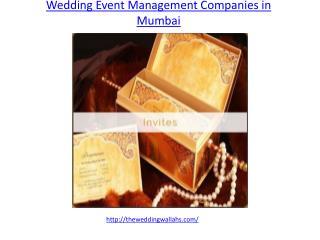 Which is the best wedding event management companies in mumbai