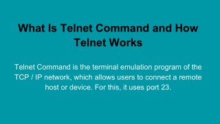 What Is Telnet Command and How Telnet Works | Newsifier