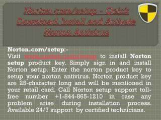 Norton.com/setup-Quick Download, Install and Activate Norton Setup