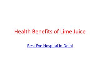 Health Benefits of Lime Juice