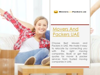 Best Movers and Packers In UAE