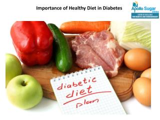 Importance of Healthy Diet in Diabetes