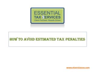 How to Avoid Estimated Tax Penalties