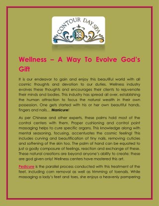 Wellness â€“ A Way to Evolve Godâ€™s Gift