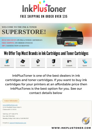 InkPlusToner - Buy online Ink Cartridges and Toner Cartridges