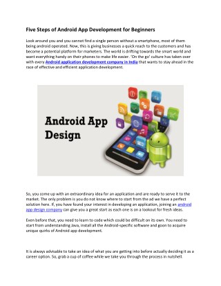 Mobile App Development Company in India