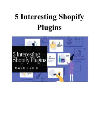 5 Interesting Shopify Plugins