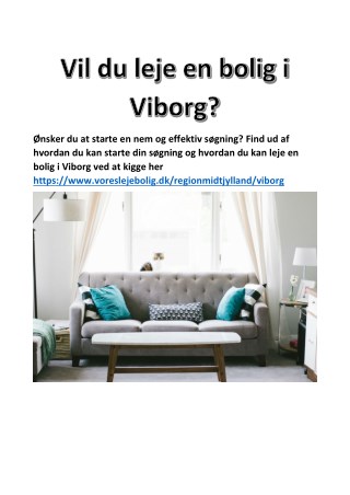 Leje bolig i Viborg