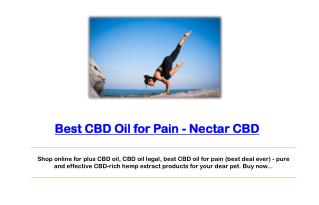 Best CBD Oil for Pain - Nectar CBD