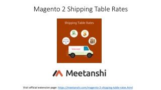 Magento 2 Shipping Table Rates