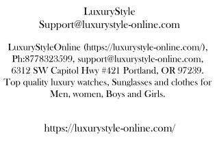LuxuryStyle Luxurystyle-online.com