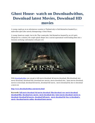 Ghost House- watch on Downloadwithus, Download latest Movies, Download HD movies