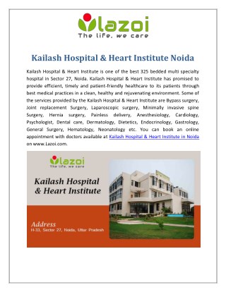 Kailash Hospital & Heart Institute Noida