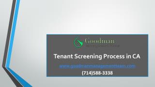 Tenant screening process in CA