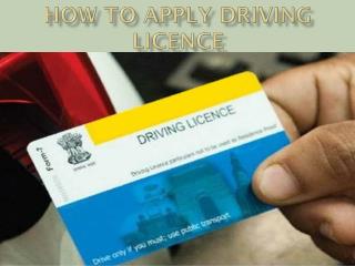 How to Apply Driving Licence