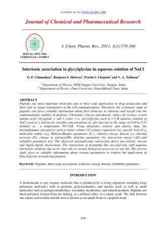 Interionic association in glycylglycine in aqueous solution of NaCl