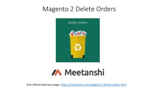 Magento 2 Delete Orders