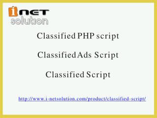 Classified Script â€“ Classified PHP script | Classified Ads Script