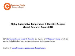 Global Automotive Temperature & Humidity Sensors Market Research Report 2017