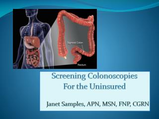Screening Colonoscopies For the Uninsured Janet Samples, APN, MSN, FNP, CGRN
