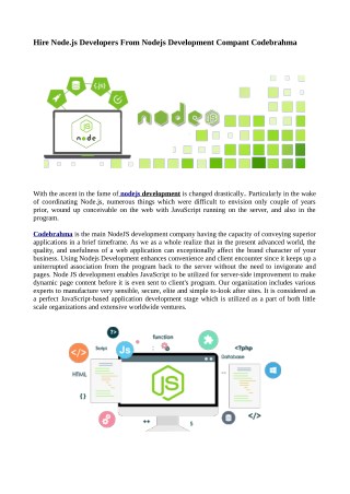 Node.js Development - Codebrahma